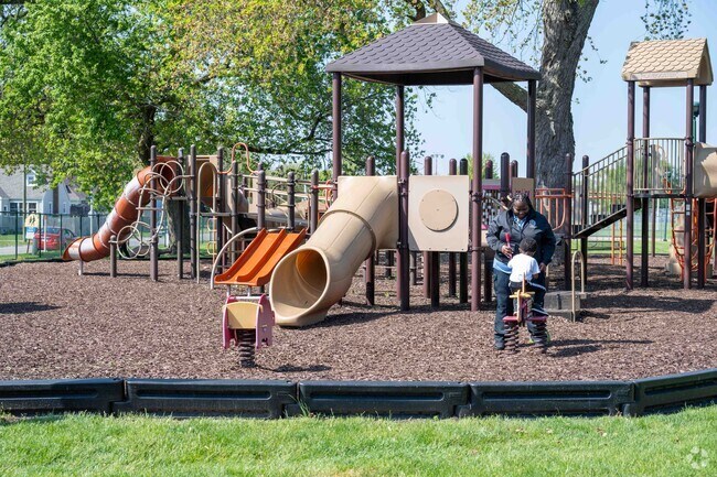 Centennial Park in Blue Island, IL has a wonderful playground area for children.