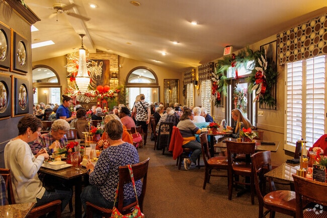 People flock to Godfrey to visit Josephine's Tea Room to enjoy hot tea and sweet treats.