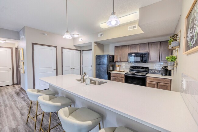 11Fifty on Olson offers spacious kitchens with in-unit washers and dryers.