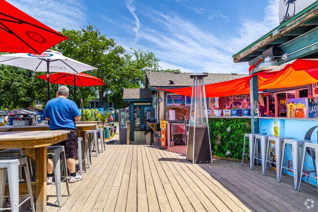 Take a boat out to Sand Bar and Grille in Tiffany Farms and enjoy their weekday specials.