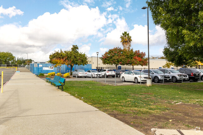 Pick up area at Sierramont Middle School in San Jose.