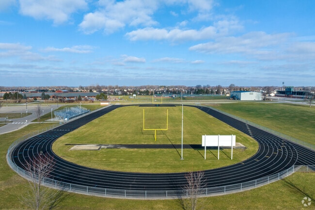 Runner at Dakota High School in Macomb, Michigan.