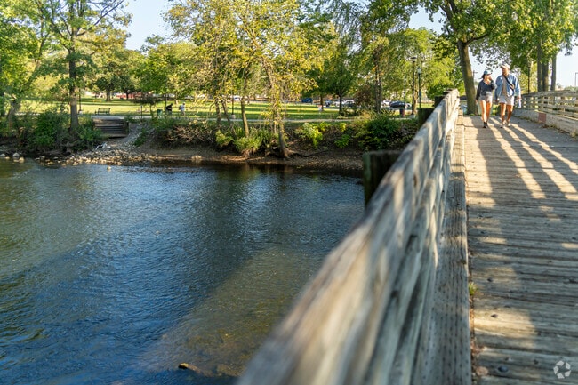 Greenleaf Manor locals walk in one of many parks in Elkhart, Indiana.
