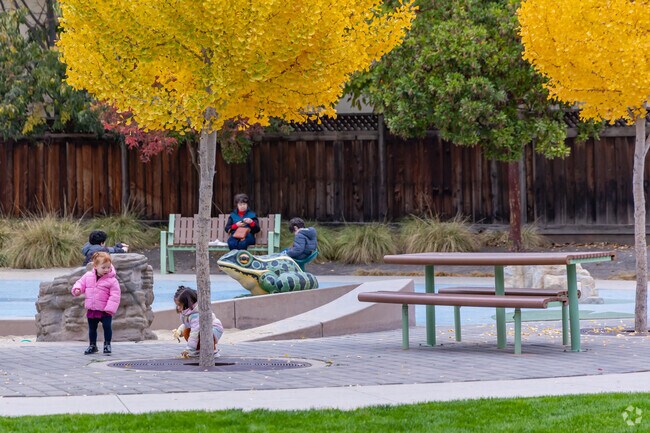 Enjoy a meal at the picnic tables at Del Medio Park.