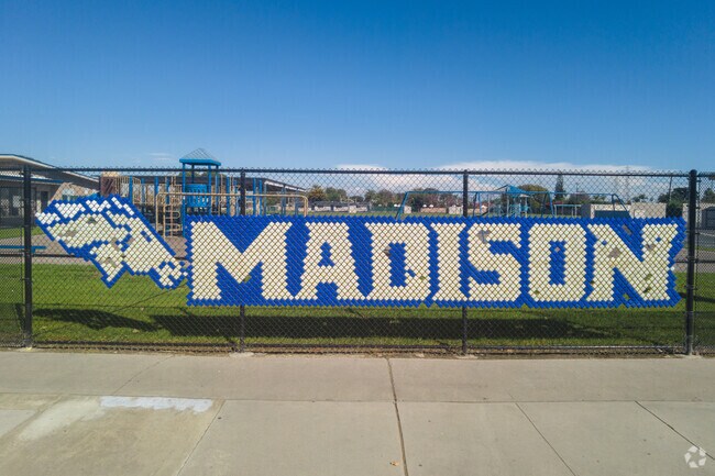 James Madison Elementary School shows off its school spirit with an art installation.