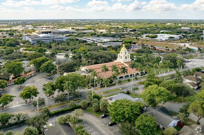 Bird's eye view of St Gregory The Great School in Plantation, FL.
