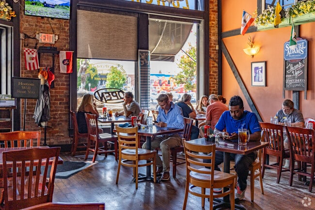 Patrons enjoy a fulfilling lunch at Freiberg's German Restaurant in downtown Johnson City.