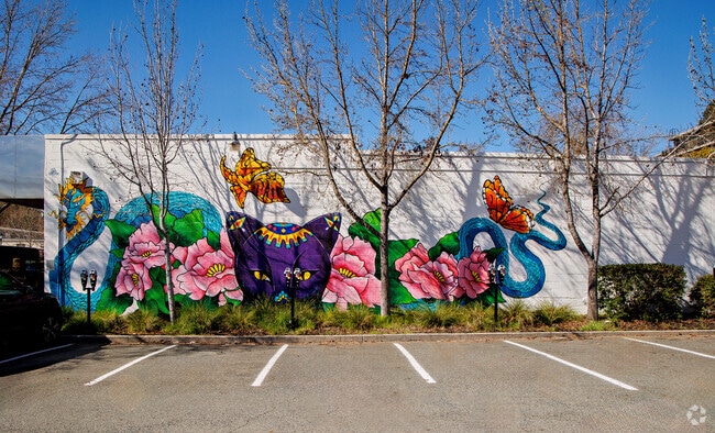 Enjoy street art in Tanglewood, Lafayette.