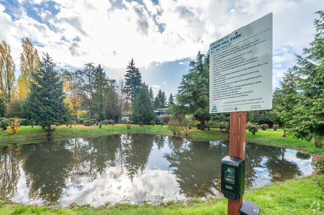 Take a walk around the pond in Linde Hill Park, Burien.