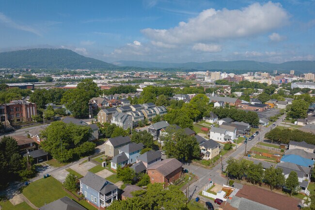 The Arts District sits under the gaze of Lookout Mountain.