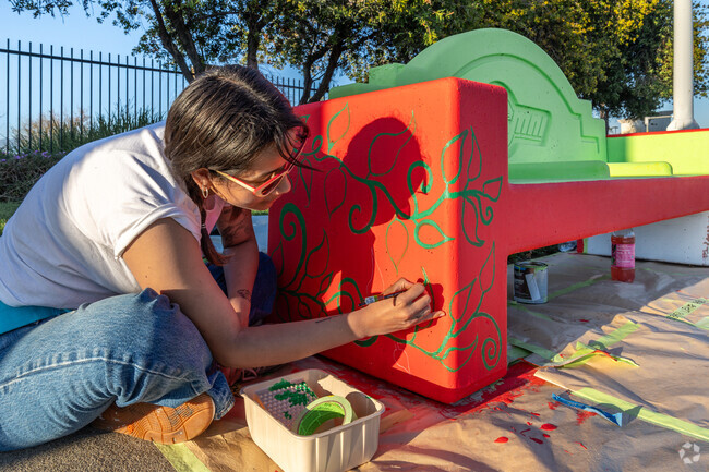 Rialto resident adds color and creativity to the neighborhood.