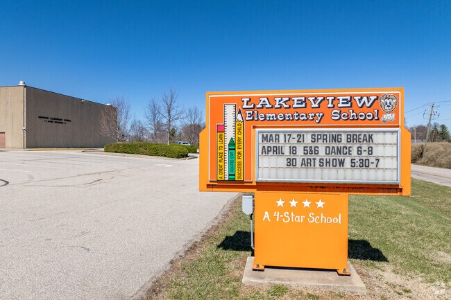 Lakeview Elementary School opened 1976 and serves rural Harrodsburg, south of Bloomington.