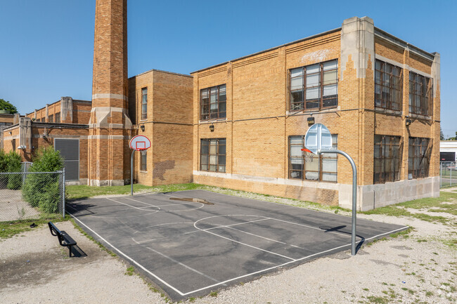 Pasteur Elementary School basketball court.