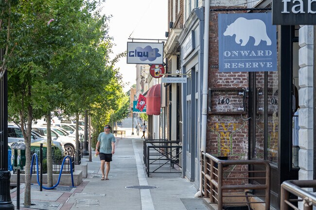 Several locally owned retailers line the streets of Athens near Carrs Hill.