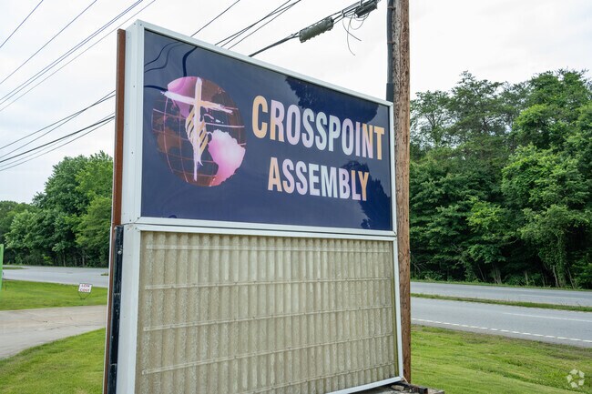 Crosspoint Christian Academy sits next to a major highway.