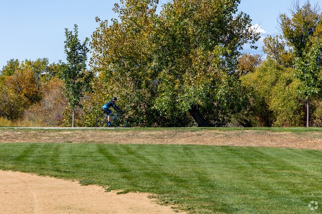 Piney Creek Trail runs through Piney Creek Hollow Park in Tuscany and is great for biking.
