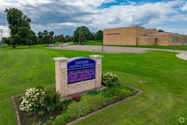 Dryden Middle School and High School are in the same building.