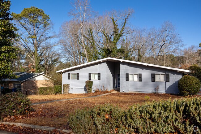 This home features mid-century style and is located in the Arlington Estates community.