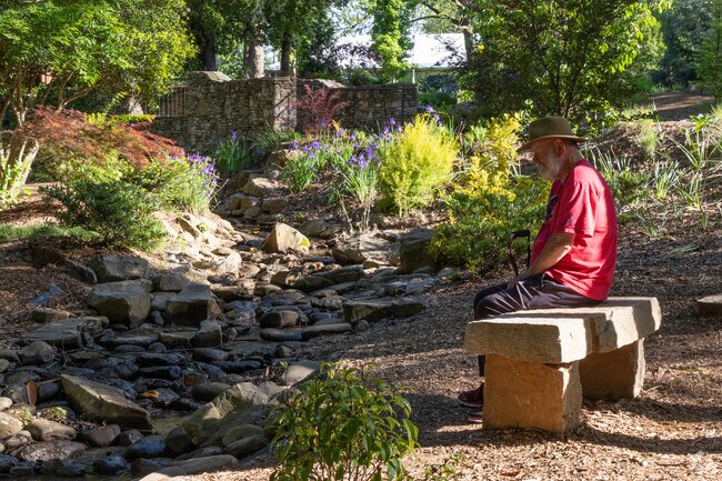Quiet reflection can be found in the Hatcher Gardens near Fairforest.