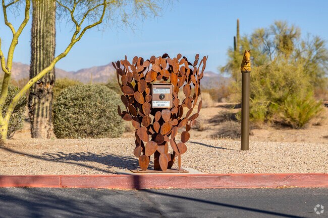Apache Junction residents can drop water payments in this art piece.