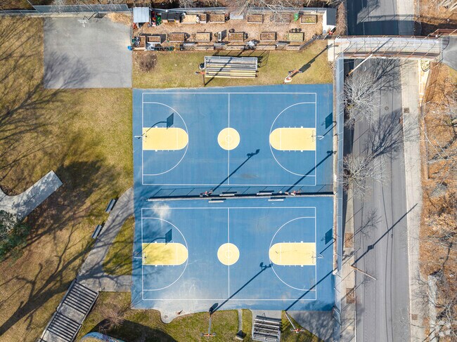 Aerial View of The Basketball Courts At Billy Taylor Park