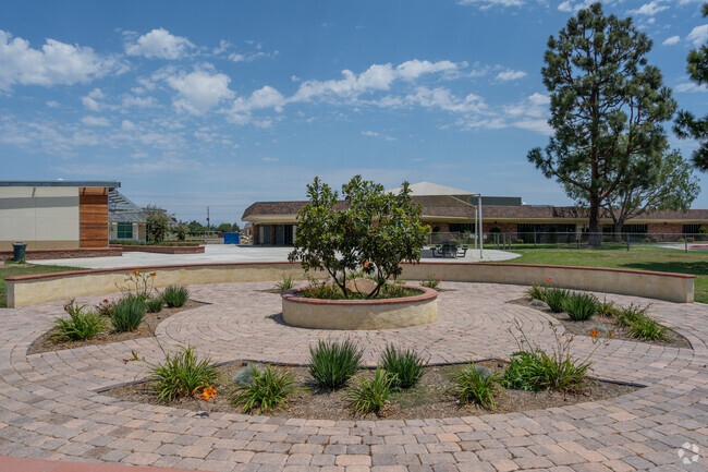Huntington Beach students at Talbert Middle School can gather around the courtyard.