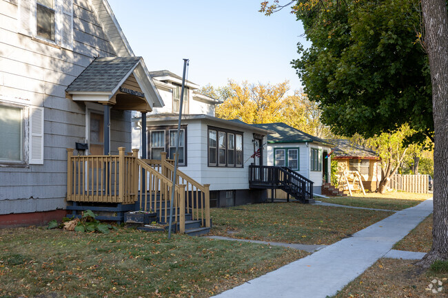 This row of homes in Downtown Fargo is rare and have mostly been replaced by apartments.