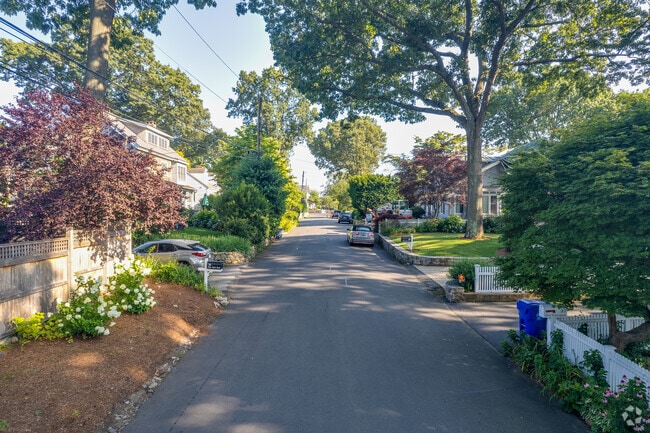 Rowayton is full of tree lined streets sprawling throughout the neighborhood.