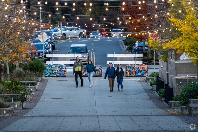 Westhill offers pedestrian only areas where locals enjoy shopping and dining.