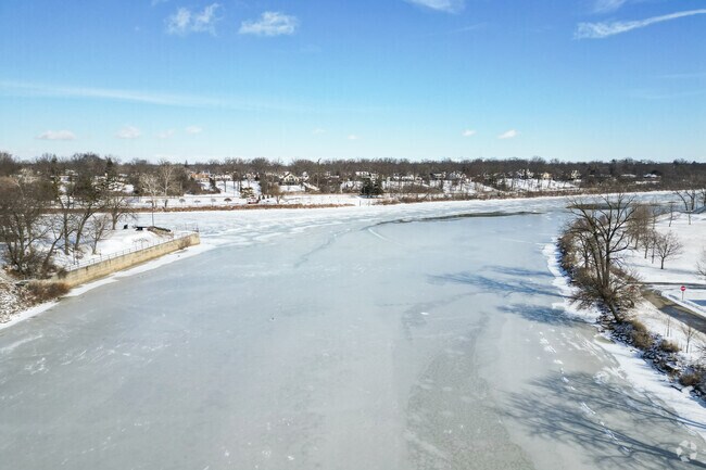 The beautiful Maumee River runs right along downtown Defiance.