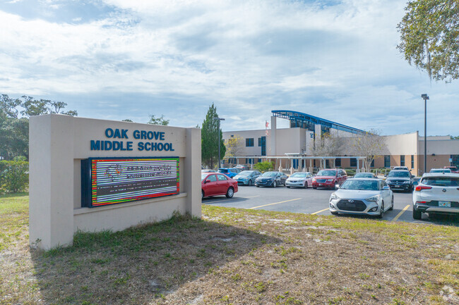 Oak Grove Middle School signage greets students.