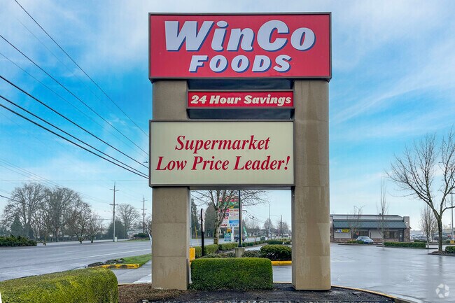 The WinCo is located conveniently located in a shopping center for West Hillsboro shopping needs