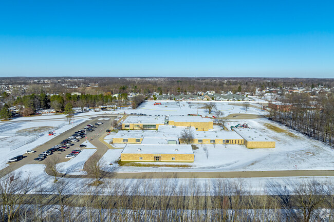 Hyatt Elementary School's student recreation area can be found behind the school.