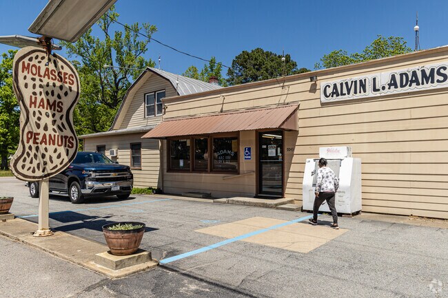 Waverly residents frequent Adam's Peanuts and Country Store for friendly service, country ham, and peanuts.