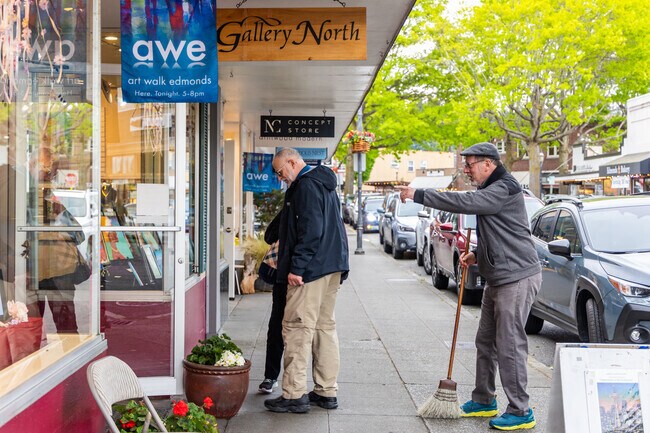 The Gallery North in Edmonds is known for their art walk snacks and great vibes.