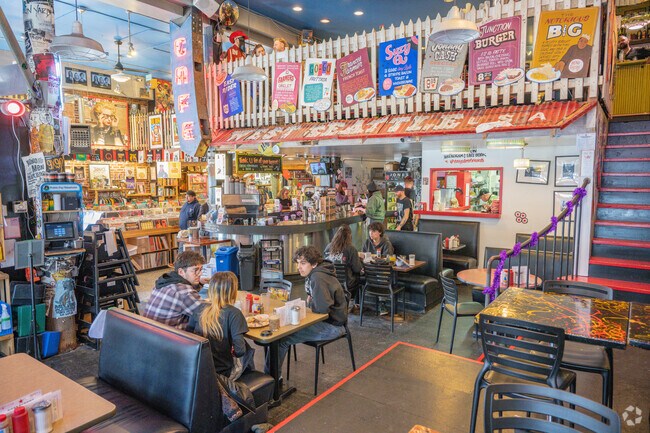 Shop for records and grab a burger at the famous Easy Street Records and Cafe in Fairmont Park.