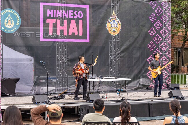 A variety of performances are showcased on the main stage at the MinnesoThai Festival.