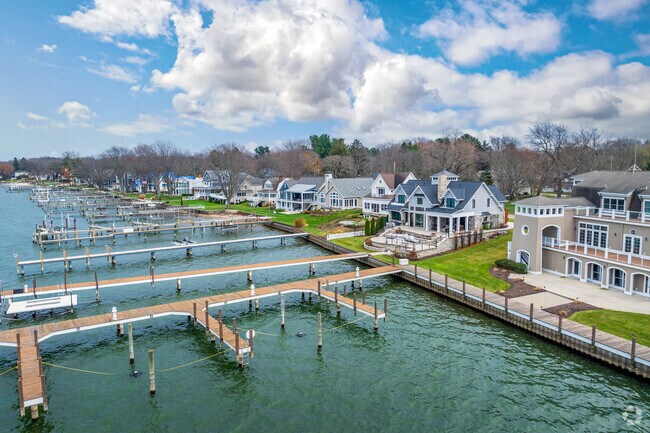 There are many waterfront properties surrounding Holland's Lake Macatawa.