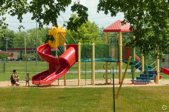 Fairview Park has a playground for kids to enjoy.