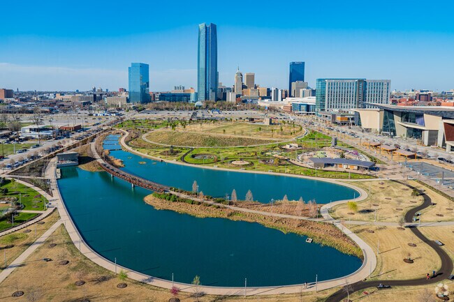 Kickingbird is 20 miles from downtown OKC, where residents can enjoy various activities.