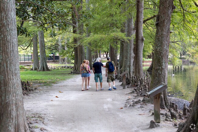 Families in Spectrum often walk around the Swan Lake to enjoy nature close to home.
