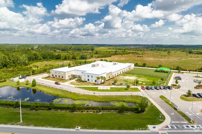 An aerial view of exciting Union Park Charter Academy in Wesley Chapel.