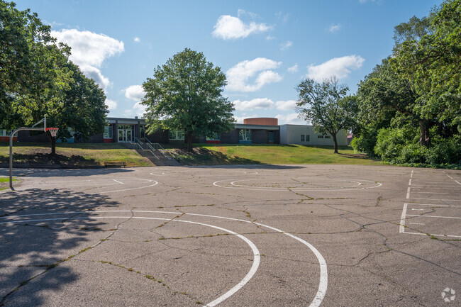 Oak Grove Elementary has a large play court for all sorts of games.