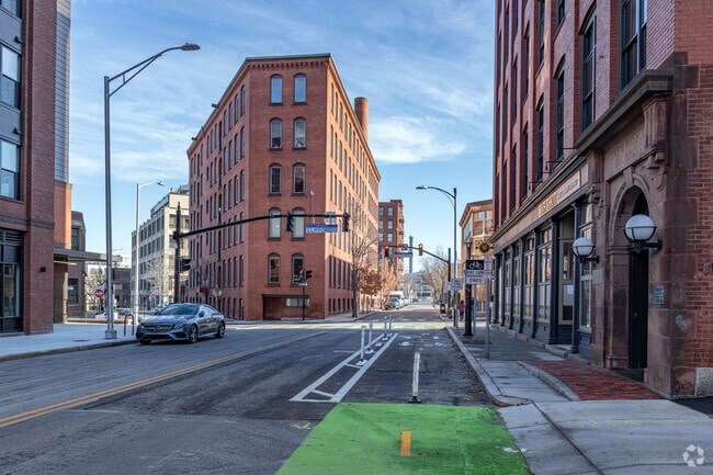 Downtown Providence is a walkable neighborhood with biking lanes.