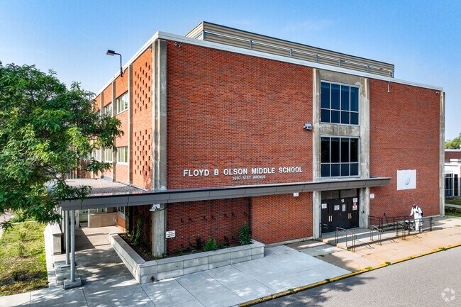 Olson Middle School enrolls over 450 students in grades 6-8.