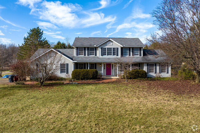 Many homes have a two-car garage.