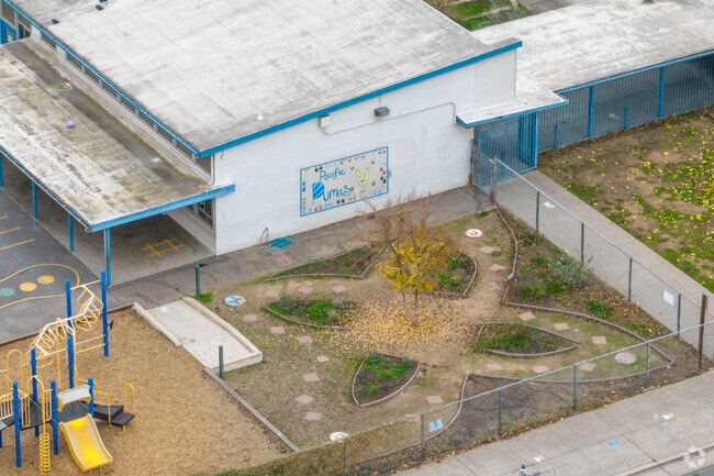The garden is a great space for students to hangout.