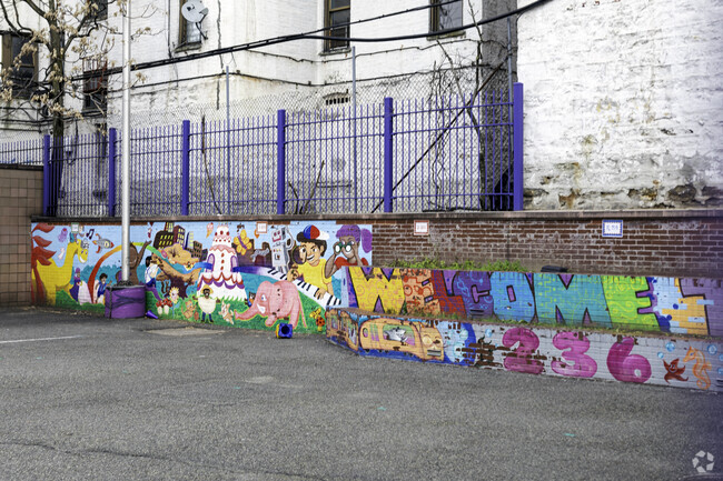 Ps 236 Langston Hughes has a wonderful play area for the children to enjoy.