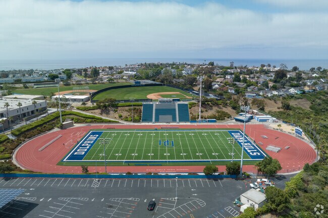 Dana Hills High School's football stadium is home to the Dana Point Dolphins.