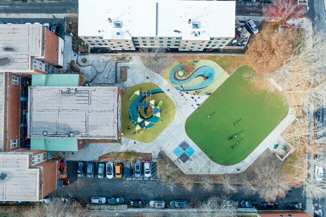 Children at Hernandez K-8 school can enjoy the playground and its amenities.